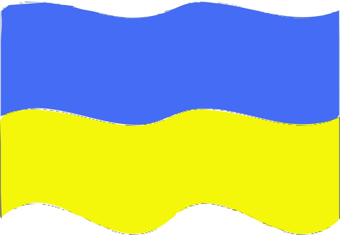 Flag of Ukraine wave png transparent