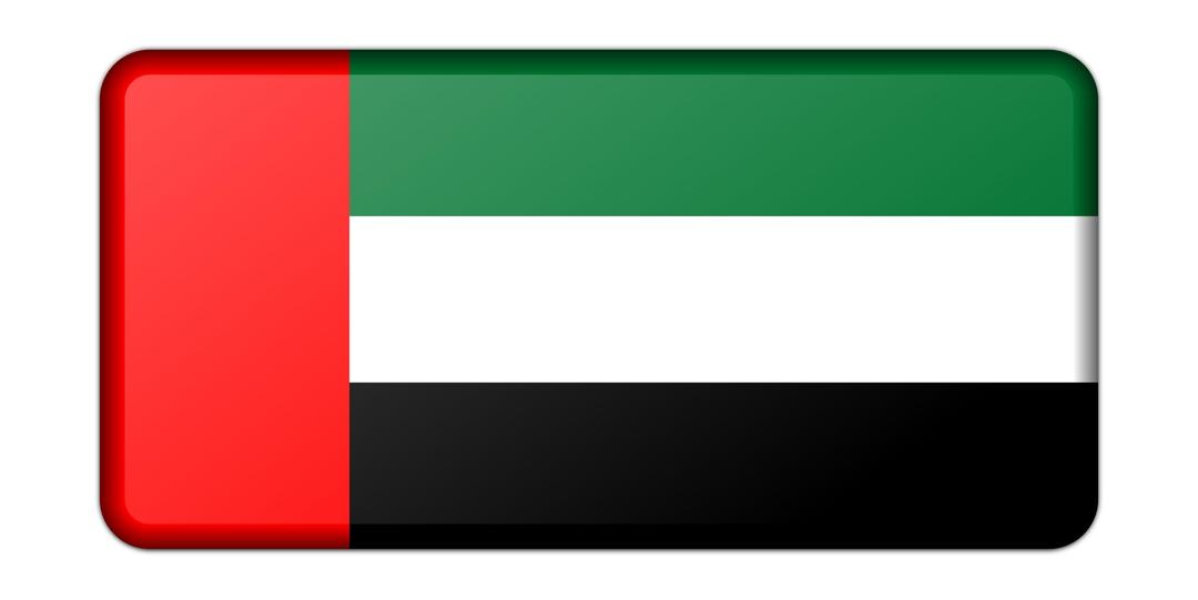 Flag of United Arab Emirates (bevelled) png transparent