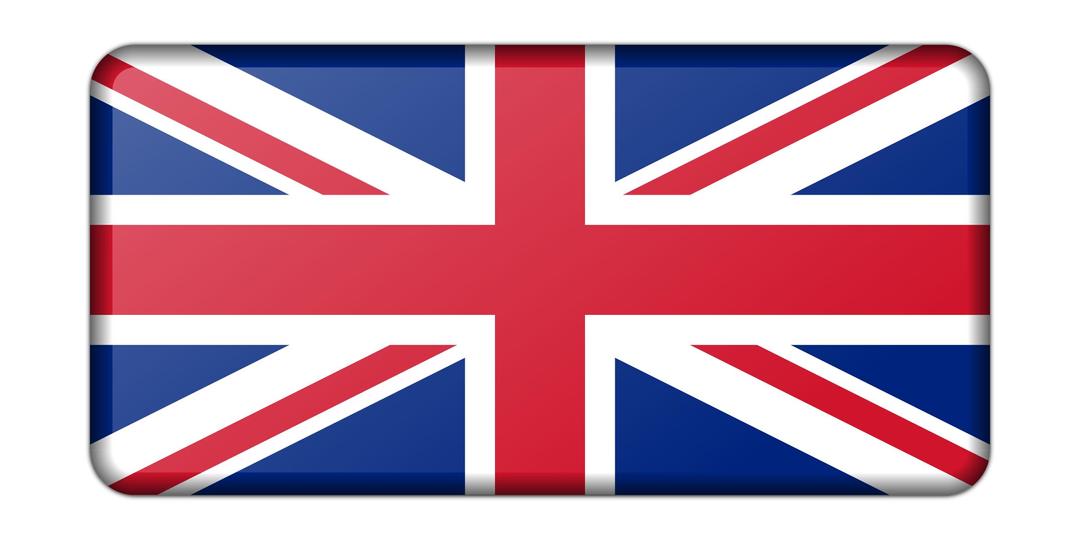 Flag of United Kingdom (bevelled) png transparent