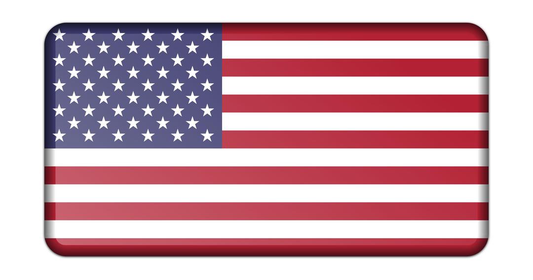 Flag of USA (bevelled) png transparent