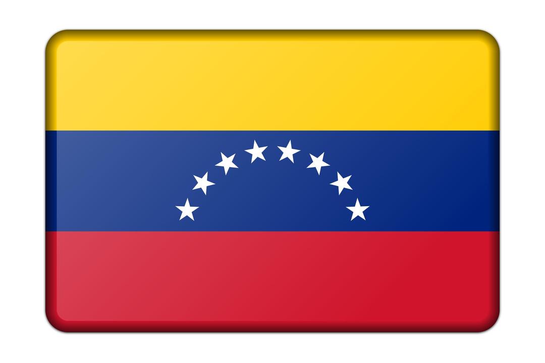 Flag of Venezuela (bevelled) png transparent