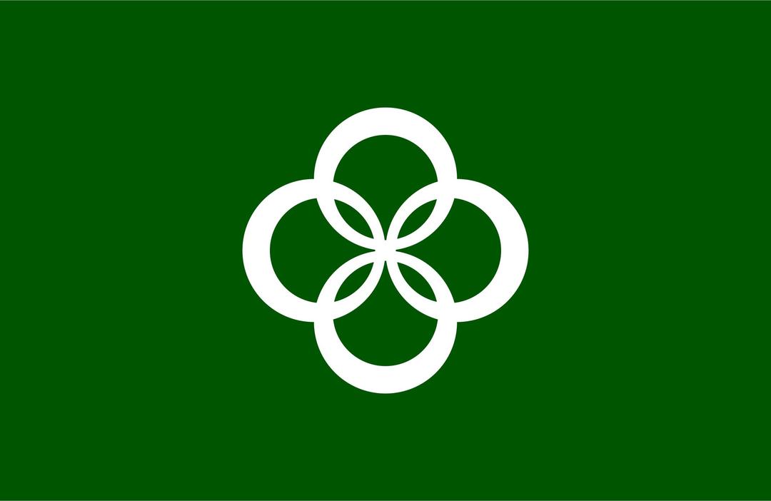 Flag of Wazuka, Kyoto (green version) png transparent