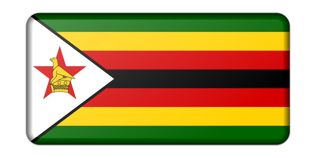Flag of Zimbabwe (bevelled) png transparent