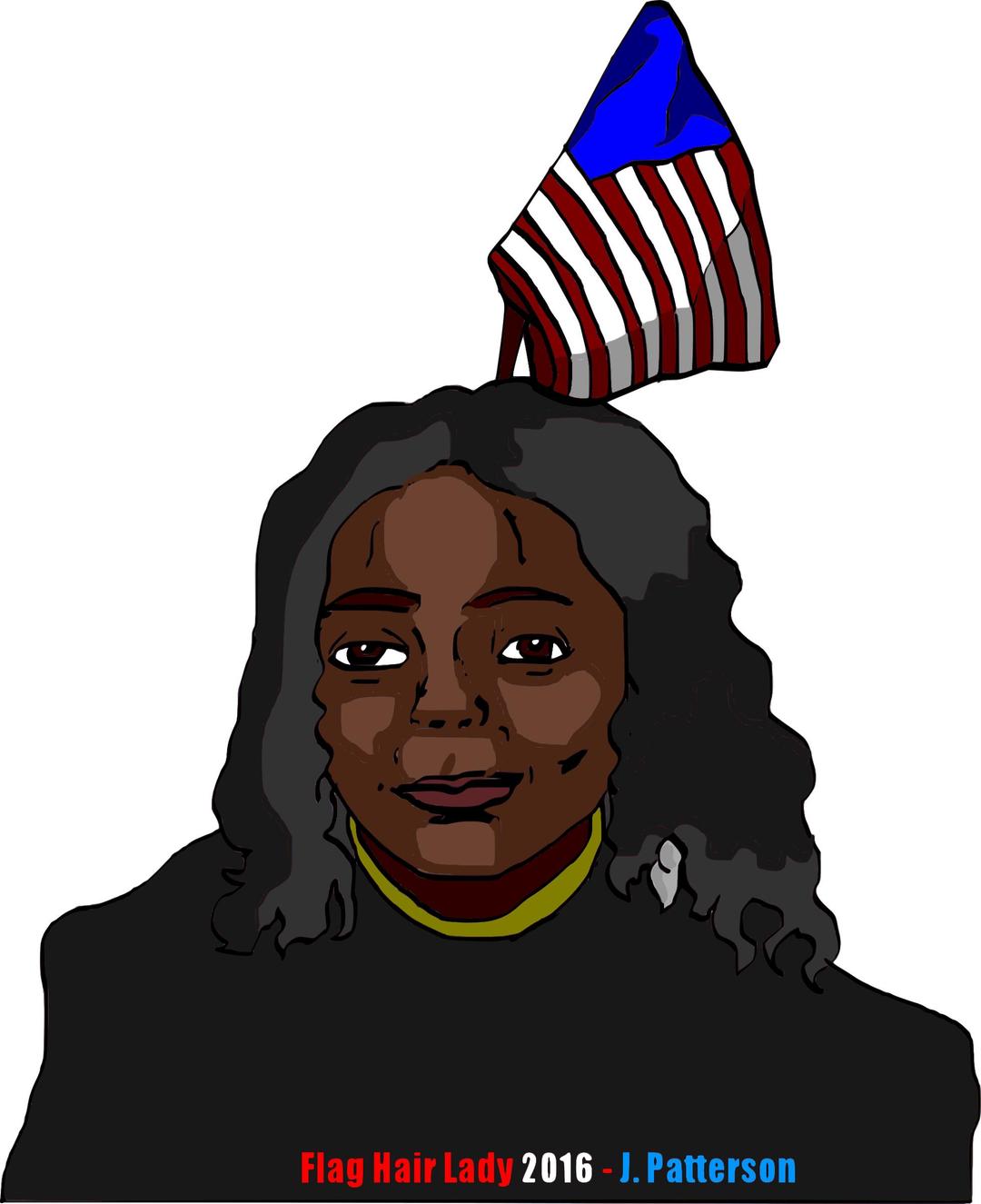 Flaghair Lady 2016 png transparent
