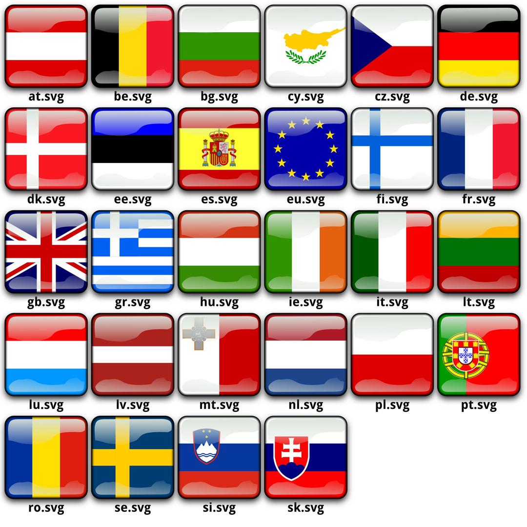 Flags of Europe png transparent