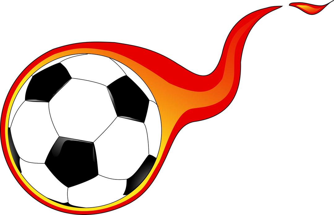Flaming soccer ball png transparent
