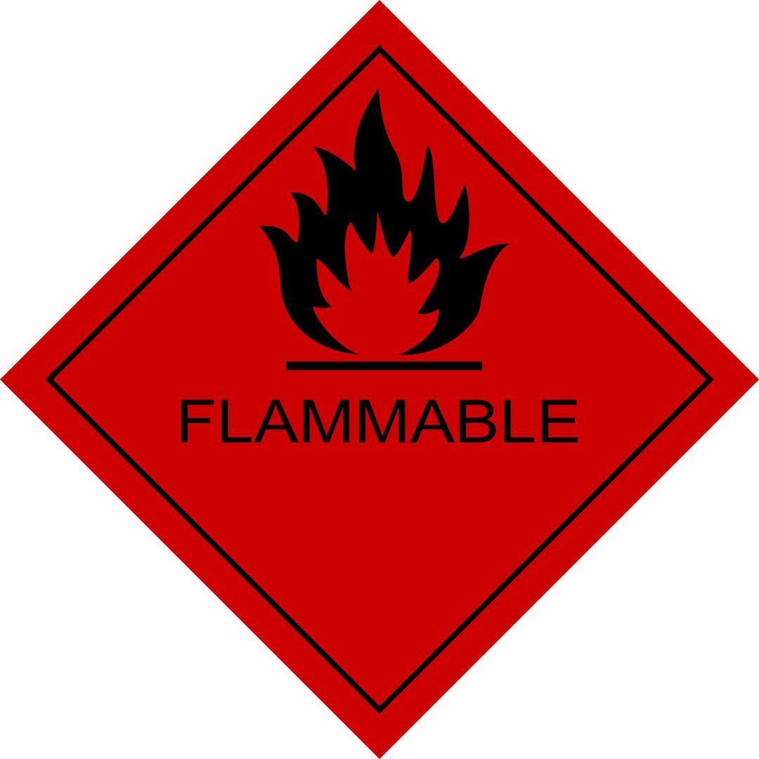 Flammable Sign png transparent