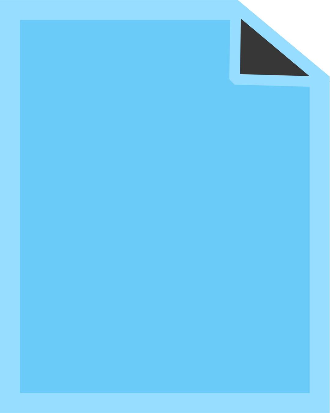 Flat blue file without extra spacing png transparent