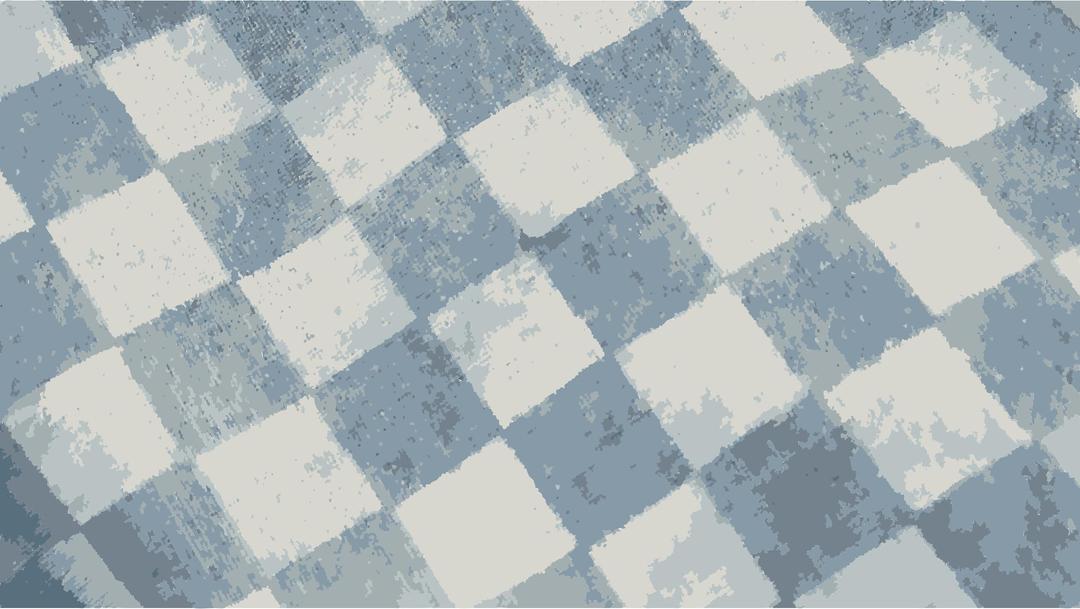 Flat checker pattern in blue and white png transparent