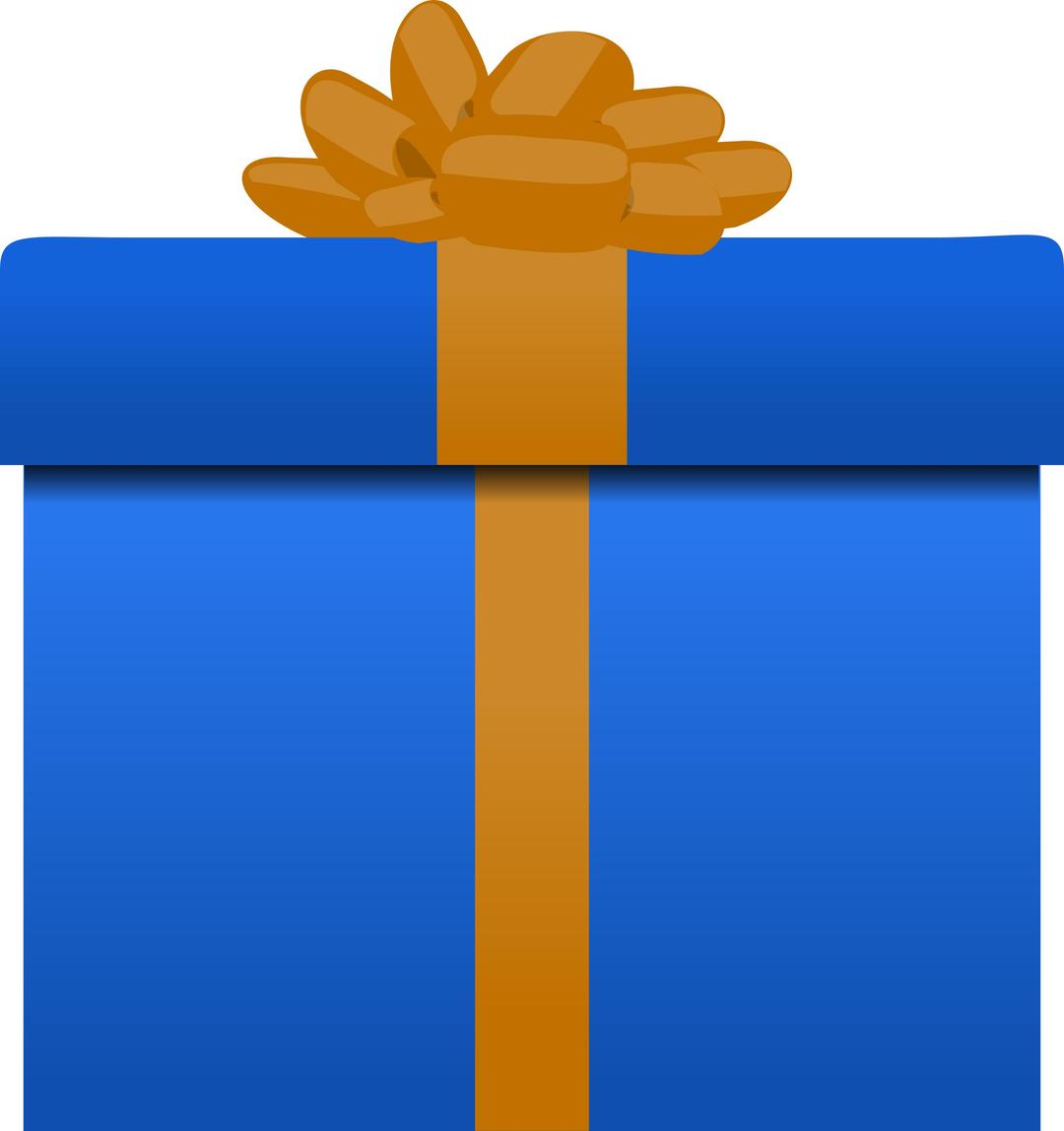Flat gift box, gradient-based png transparent