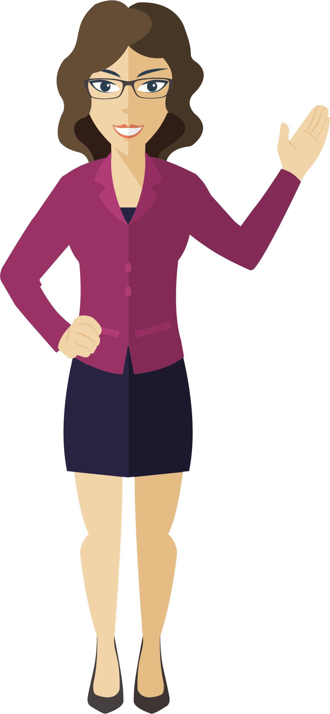 Flat Shaded Business Woman png transparent