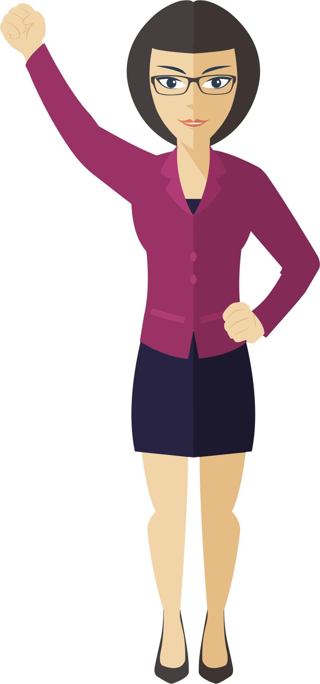 Flat Shaded Business Woman 2 png transparent