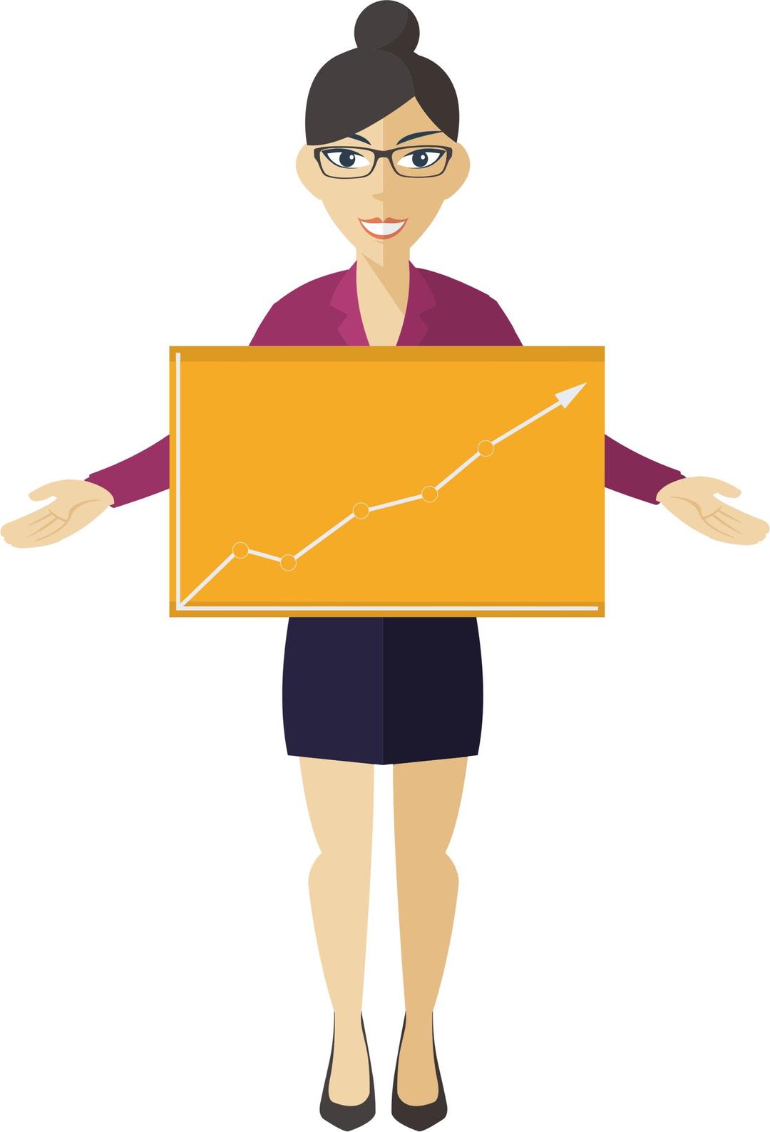 Flat Shaded Business Woman 3 png transparent