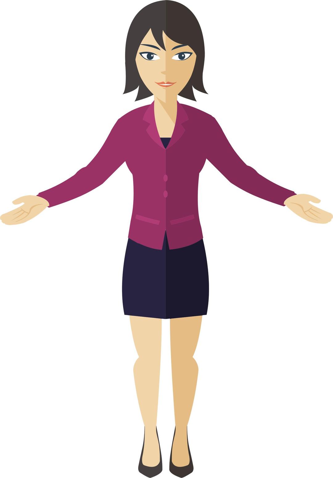 Flat Shaded Business Woman 4 png transparent