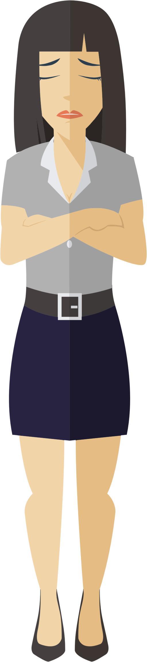 Flat Shaded Business Woman 5 png transparent