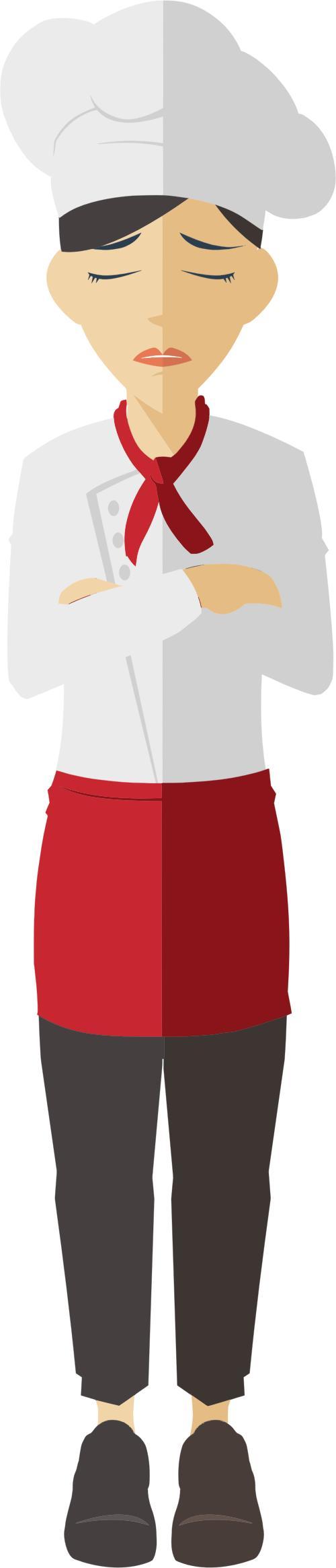 Flat Shaded Female Chef 2 png transparent