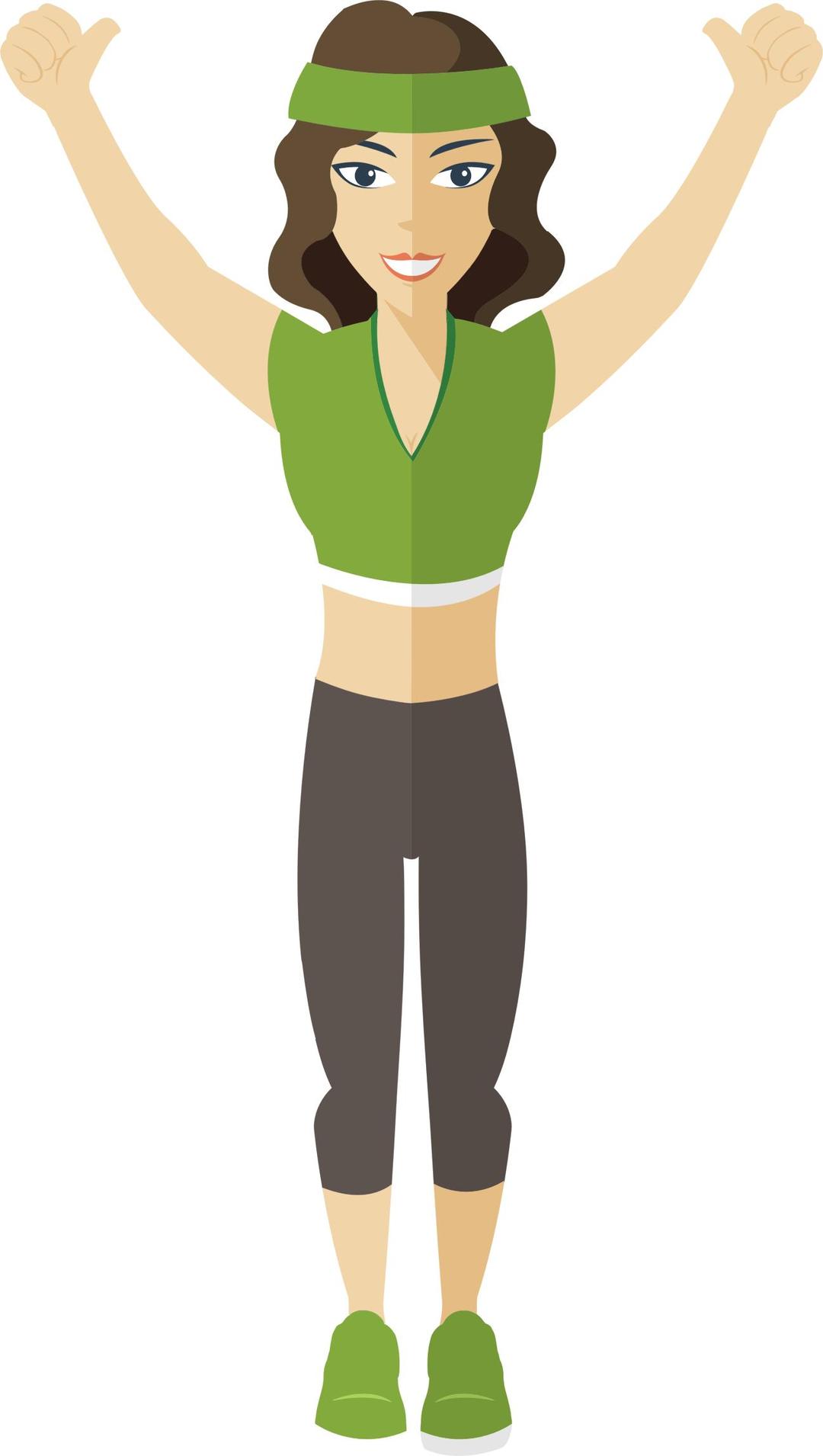 Flat Shaded Fitness Woman png transparent
