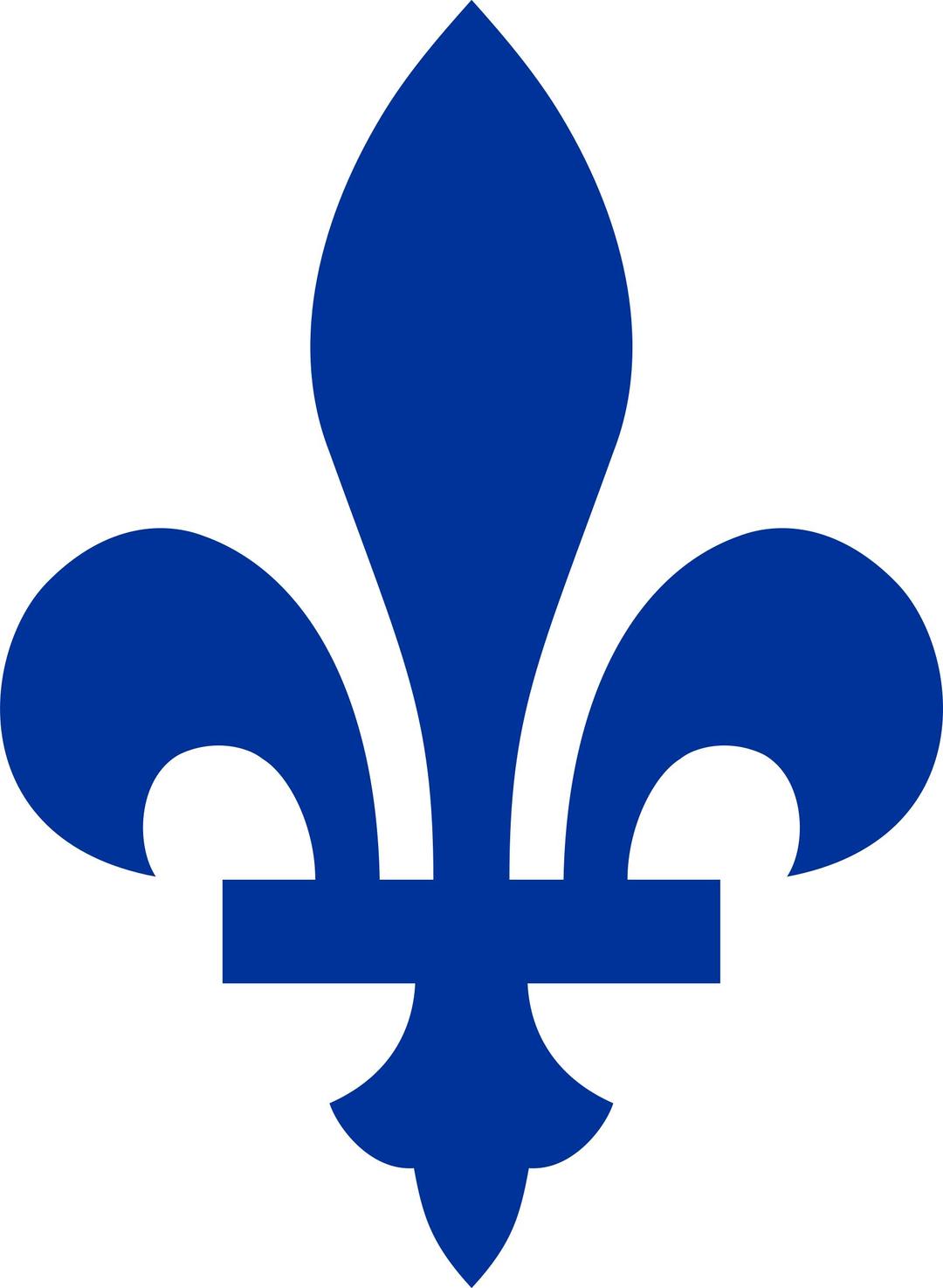 Fleur de lis du drapeau du Québec png transparent