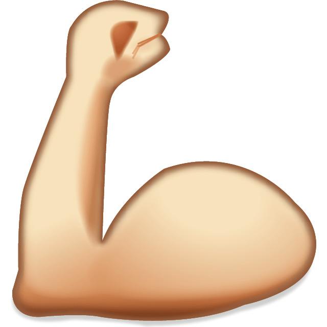 Flexing Muscles Emoji png transparent