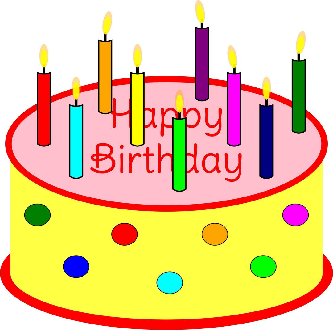 Flickering Candle Birthday Cake png transparent