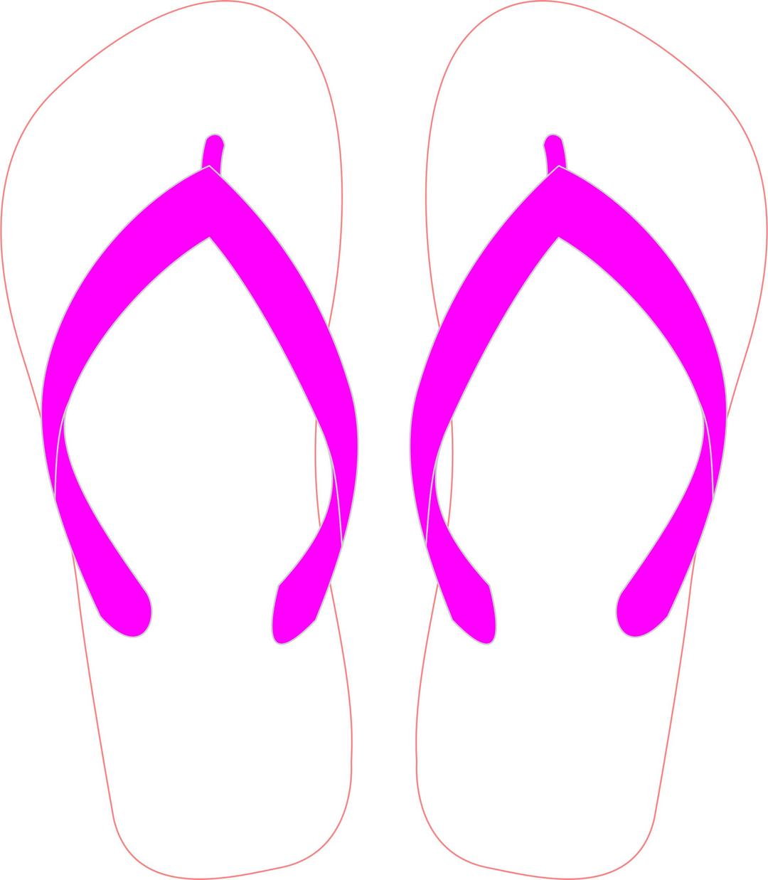 Flipflops with Pink Strap png transparent