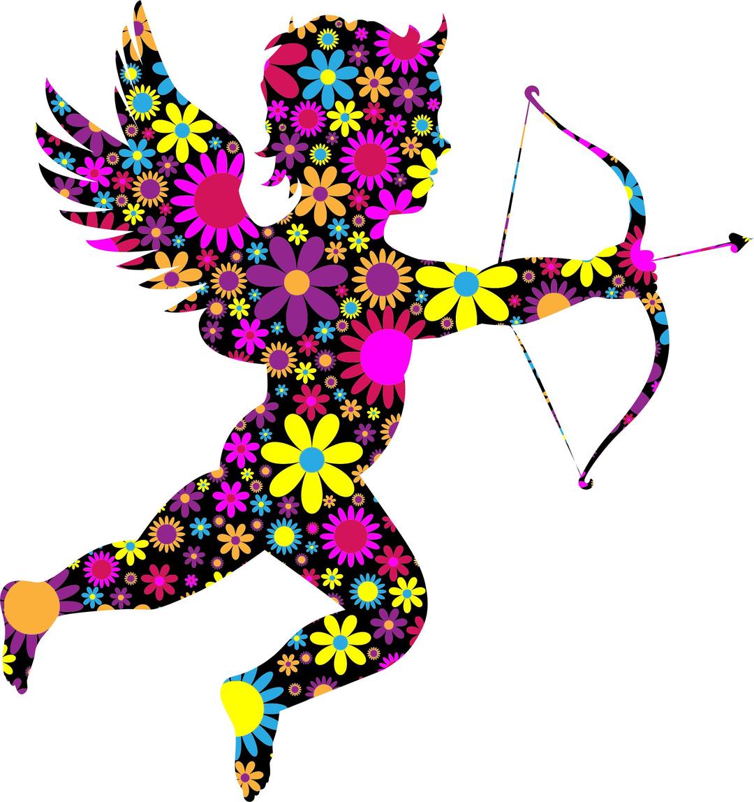 Floral Martin74's Cupid Silhouette png transparent