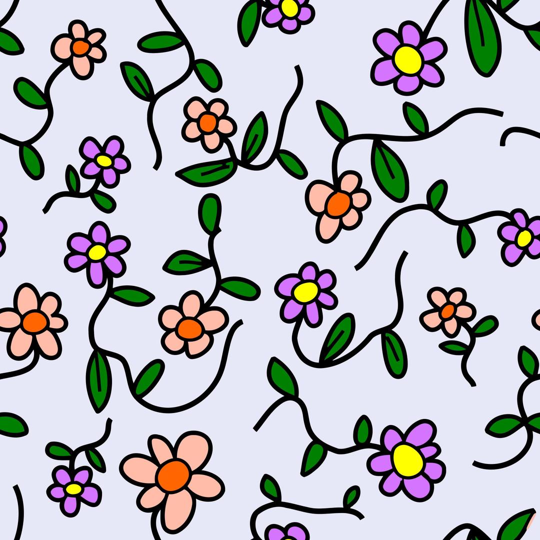 Floral pattern 3 (colour) png transparent