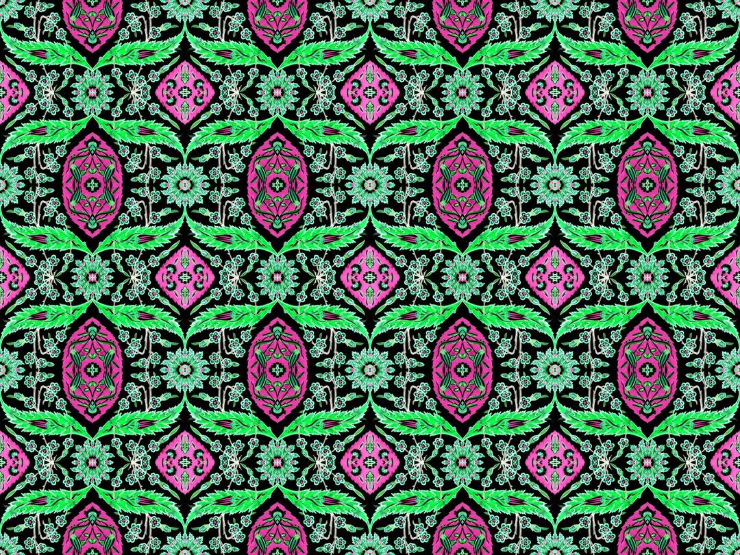 Floral pattern 6 (colour 5) png transparent