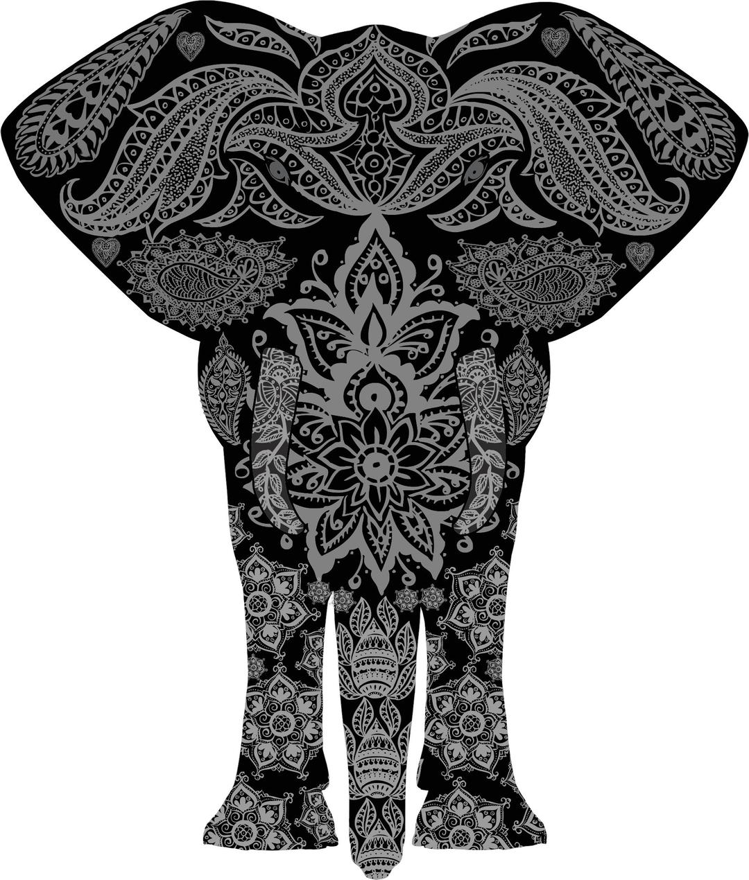 Floral Pattern Elephant png transparent