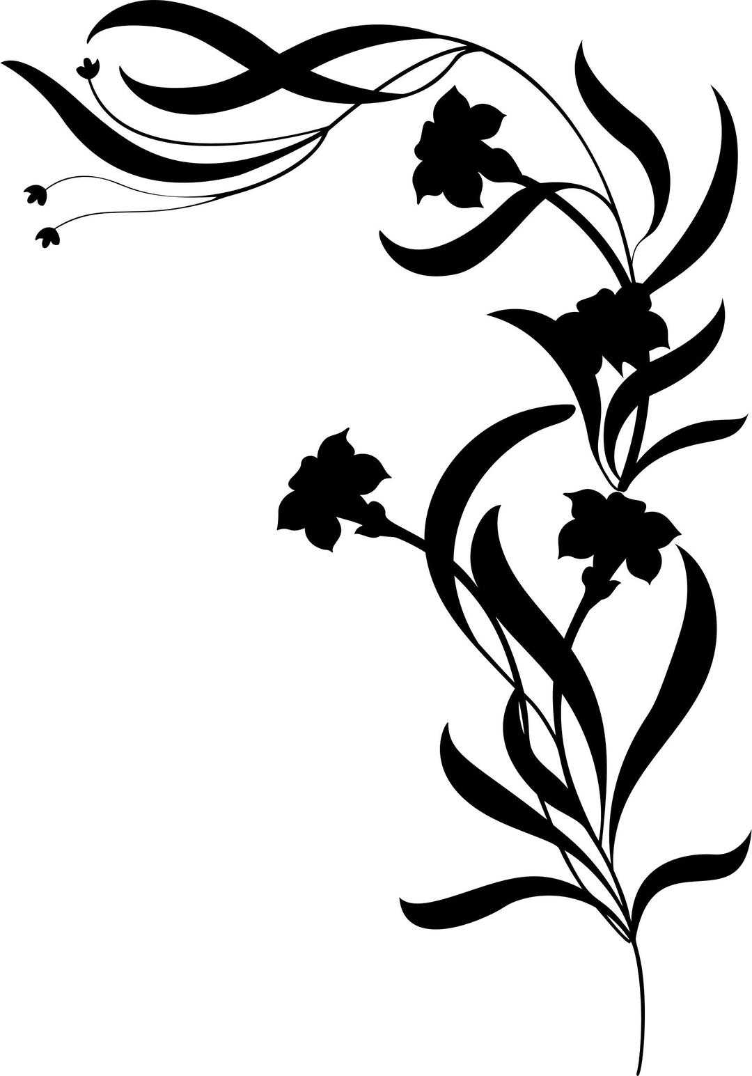 Floral Silhouette By RebeccaRead png transparent