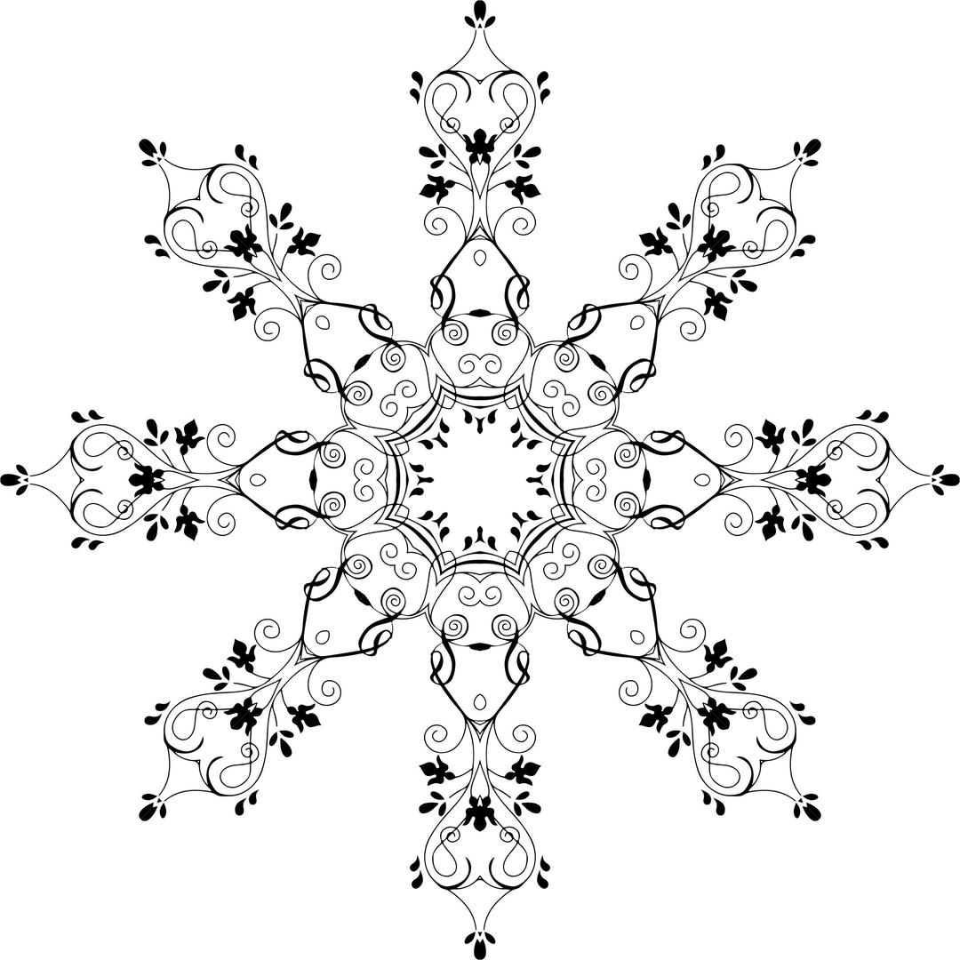 Floral Snowflake png transparent