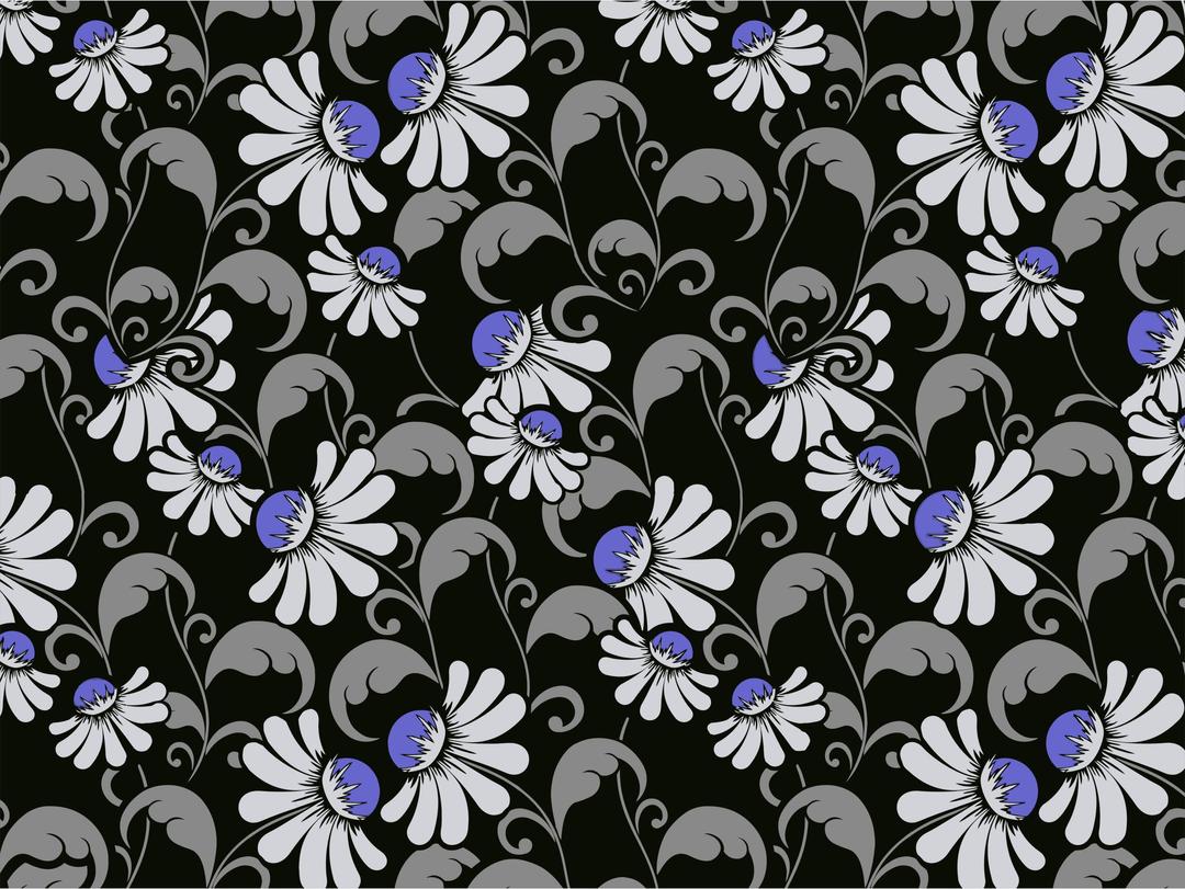 Flourishy Floral Pattern Background png transparent