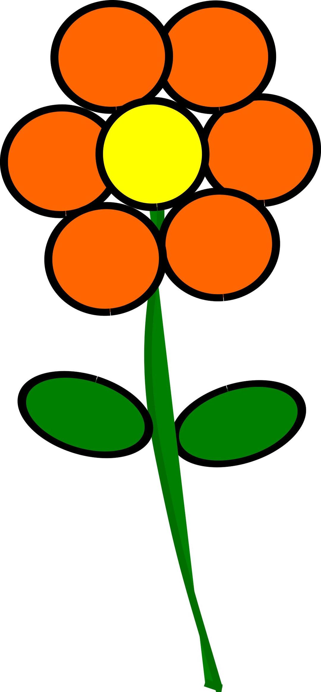 Flower 3 orange png transparent
