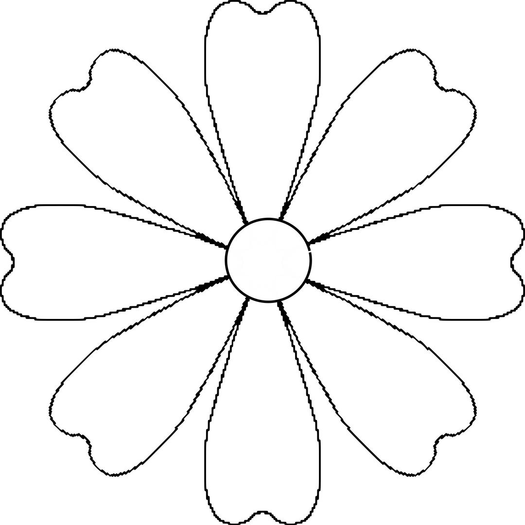 Flower Daisy 8 petal template png transparent
