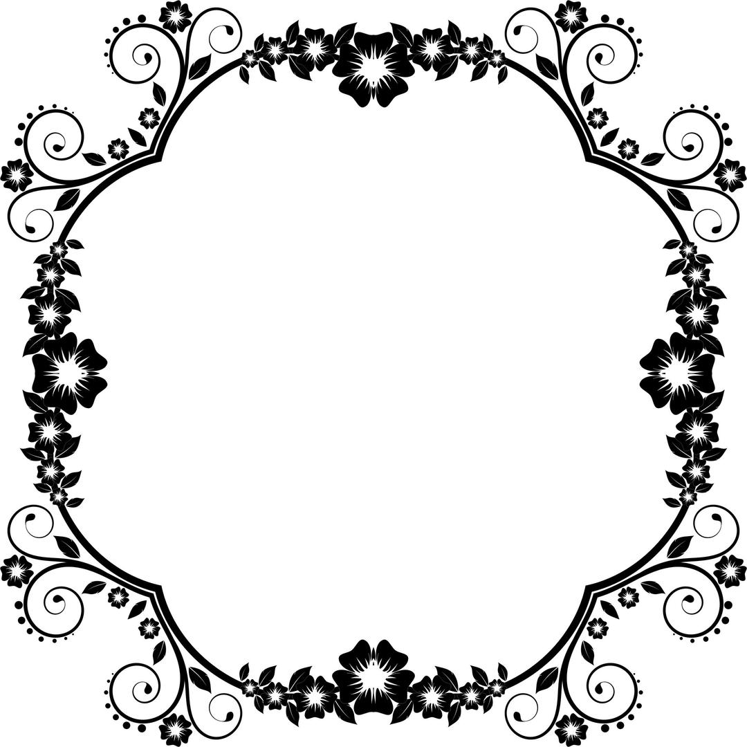 Flower Frame Extrapolated png transparent
