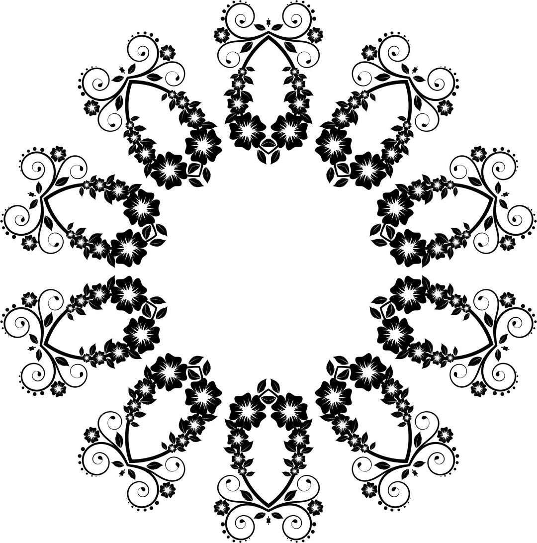 Flower Frame Extrapolated 20 png transparent