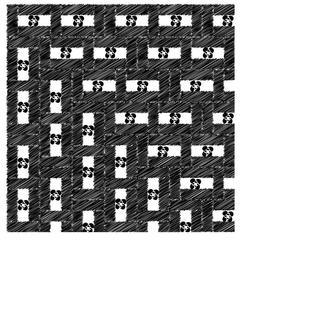 Flower Pattern Black and White png transparent