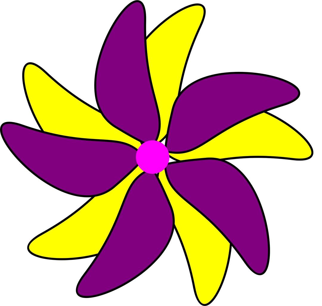Flower - Purple and Yellow png transparent