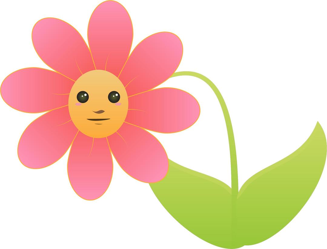 Flower with face png transparent