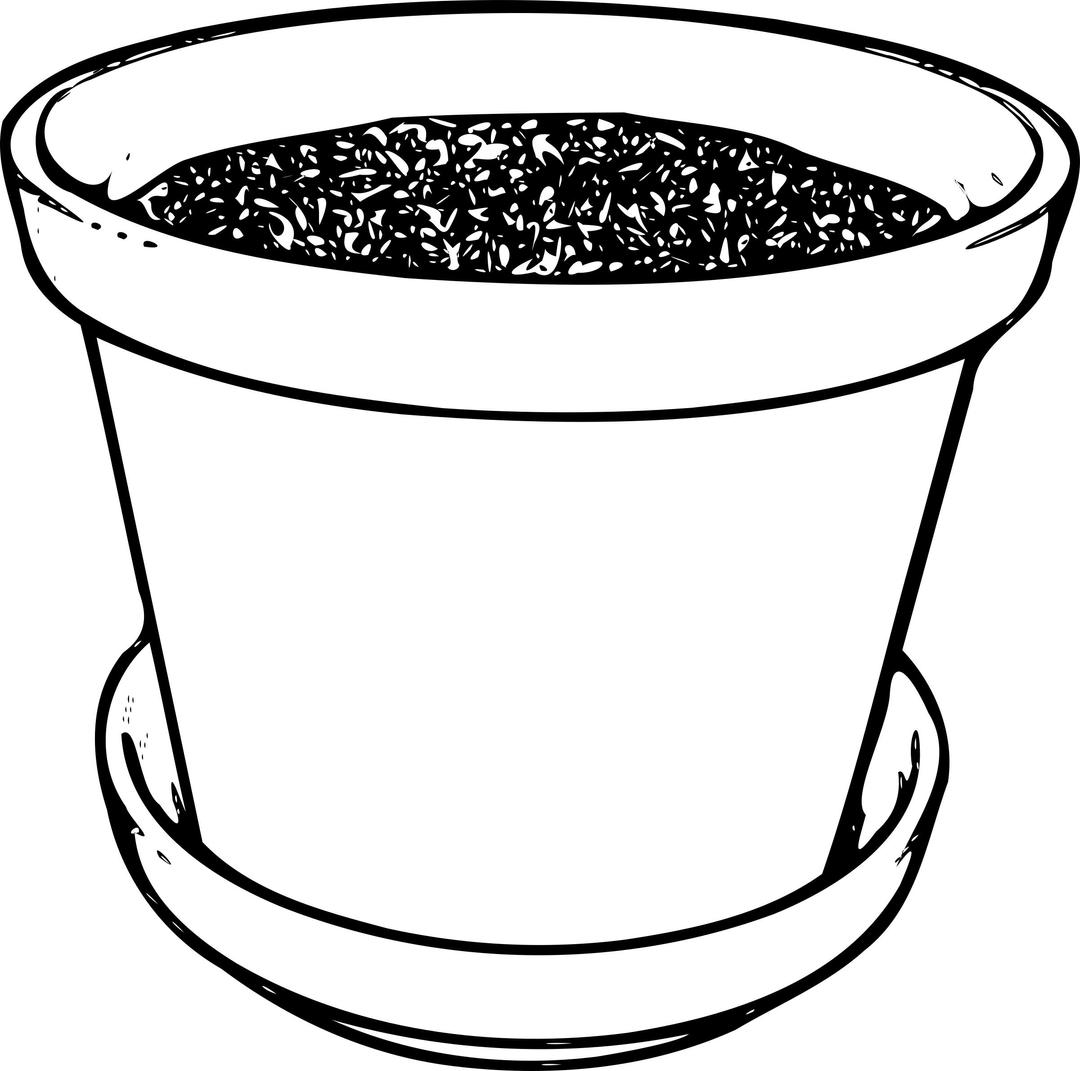 Flowerpot With Soil png transparent