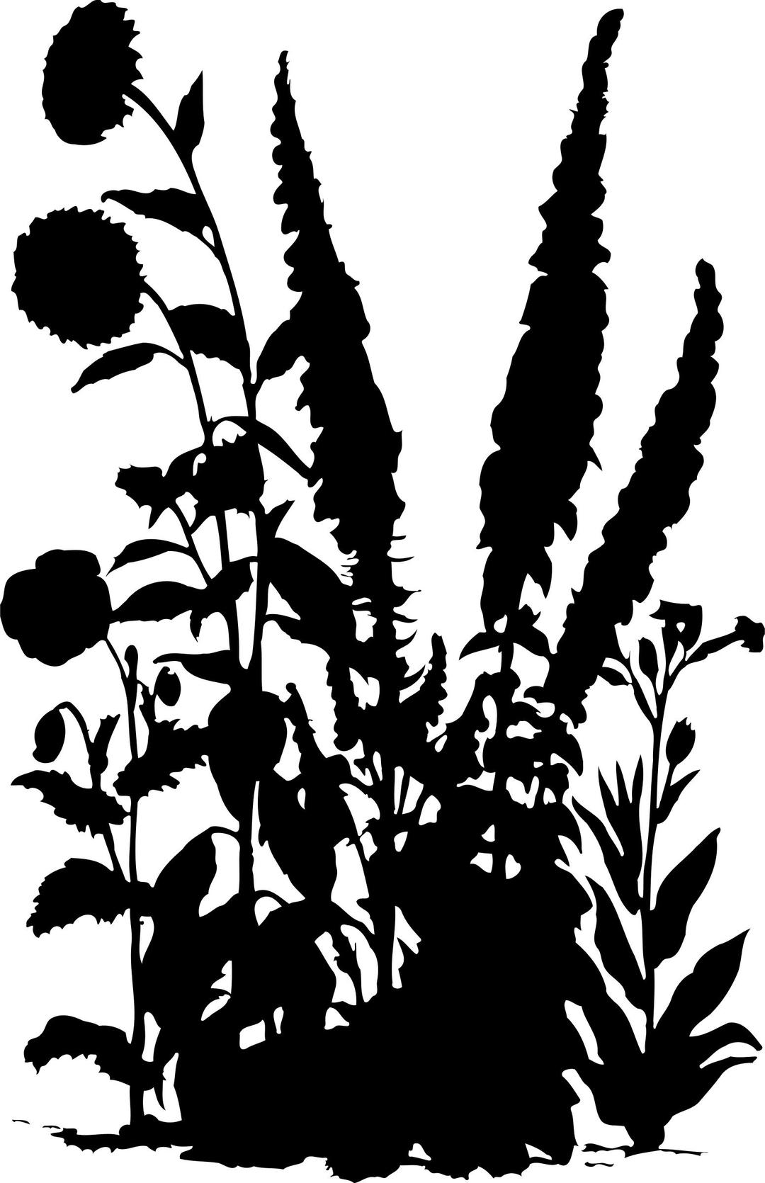 Flowers 15 silhouette png transparent