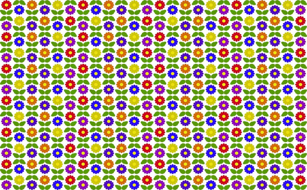 Flowers And Leaves Pattern Background png transparent