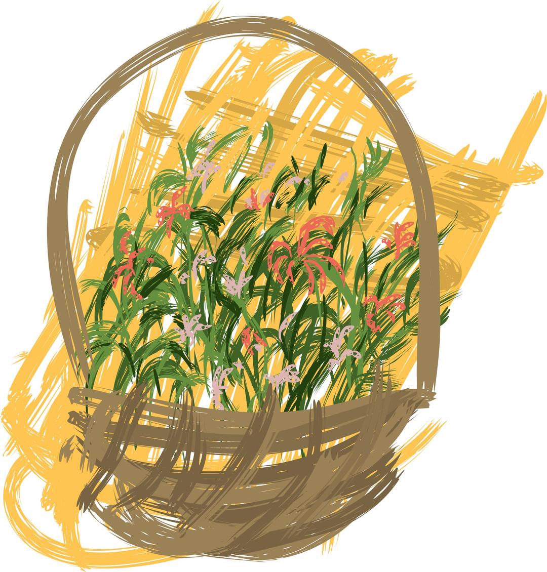flowers basket png transparent