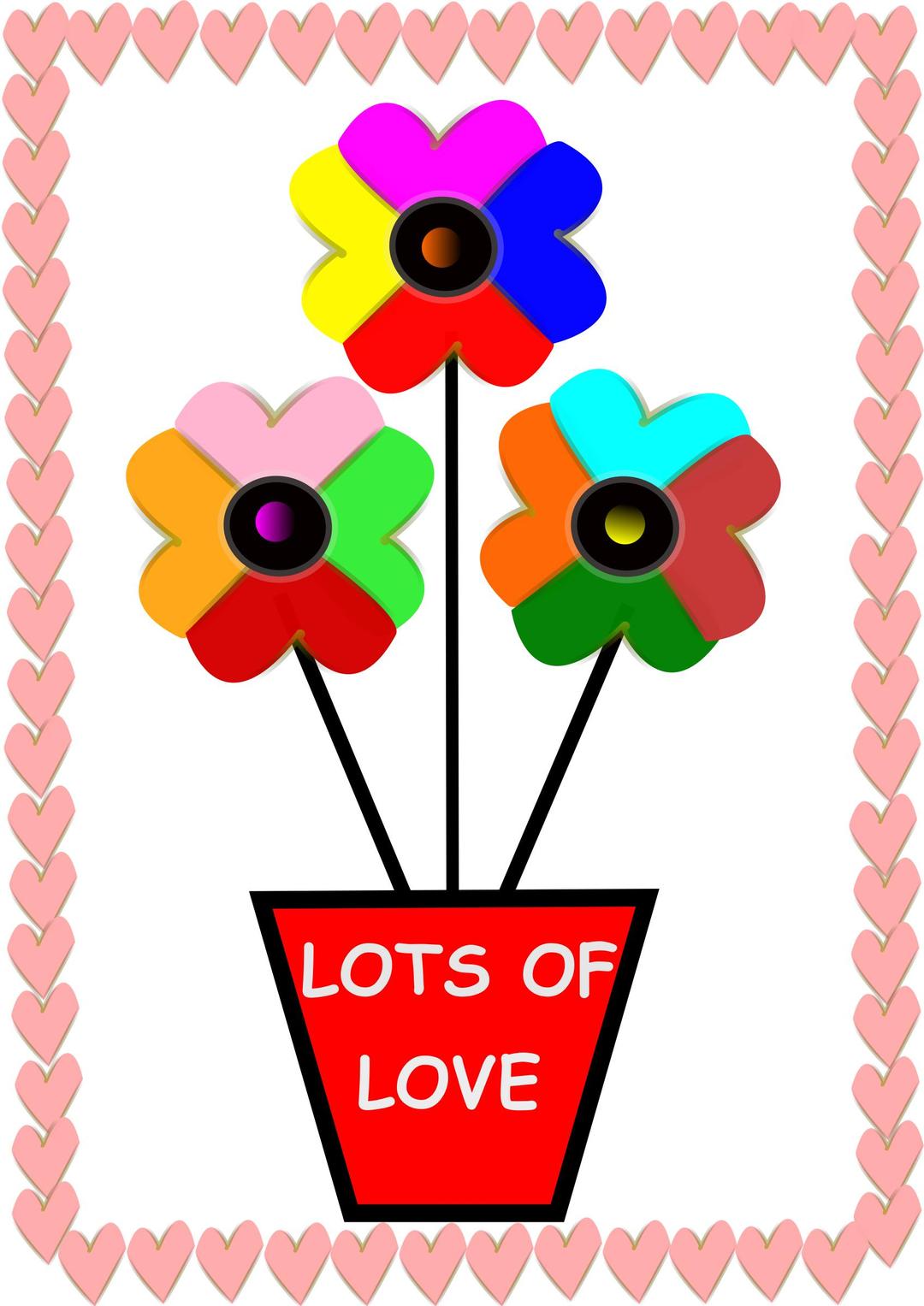 Flowers, Hearts png transparent