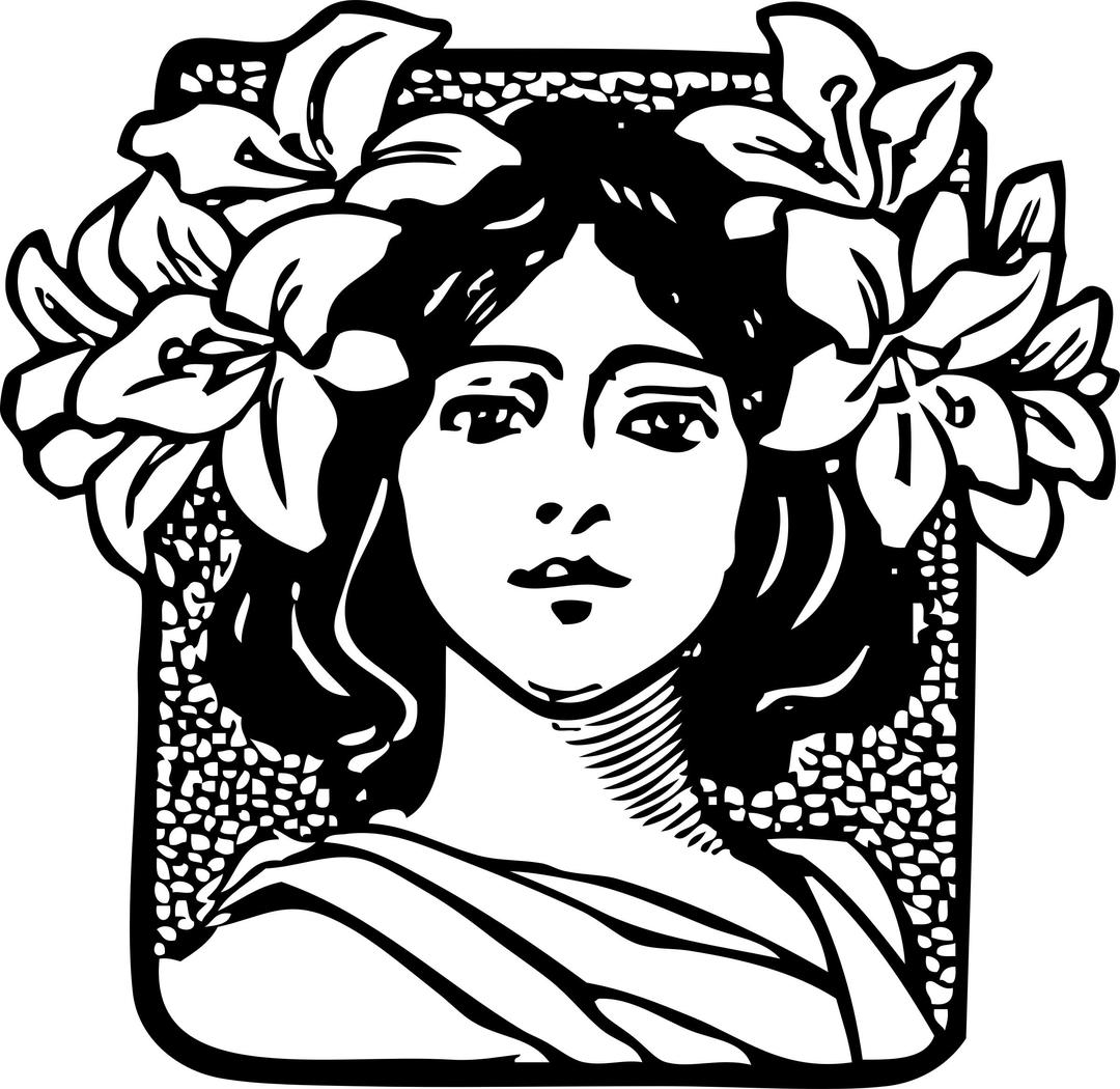 flowers in her hair png transparent