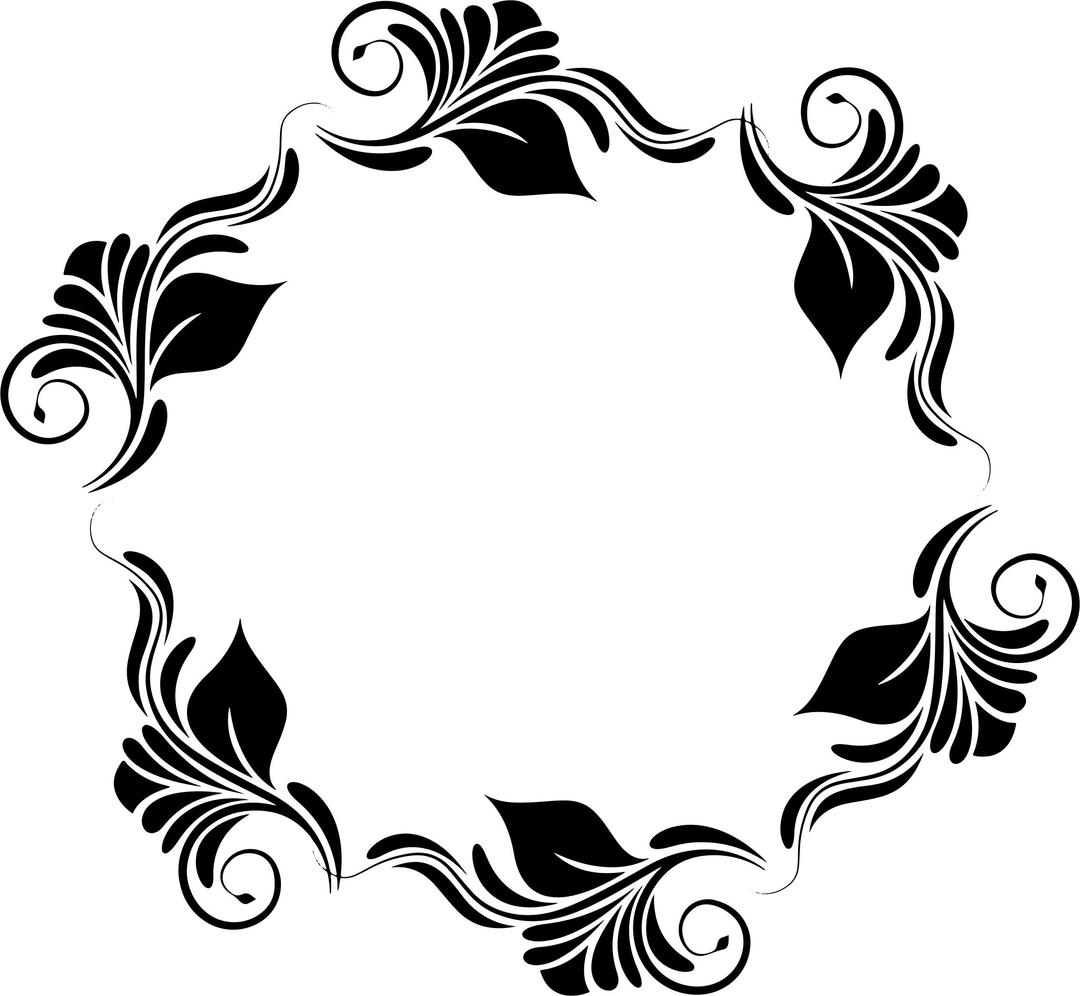 Flowers Pattern In A Circle png transparent