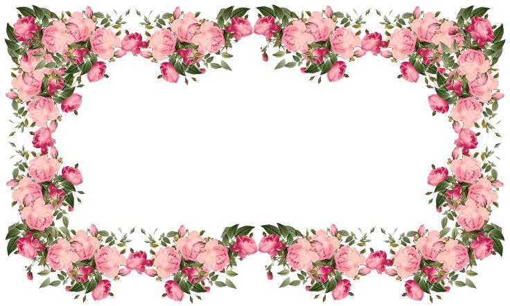 Flowers Pink Frame png transparent