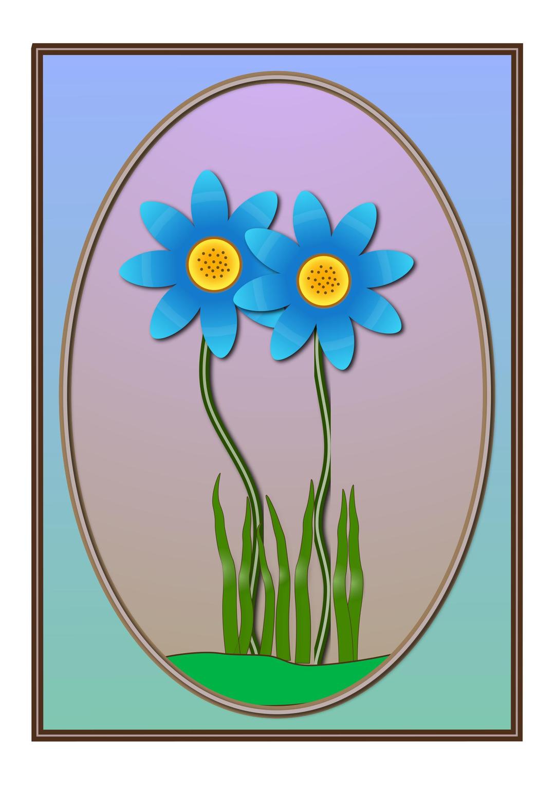 Flowers with Frame png transparent