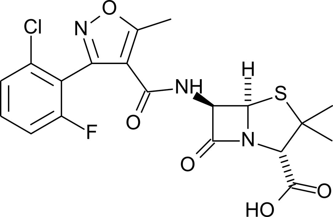 Flucloxacillin Structure png transparent