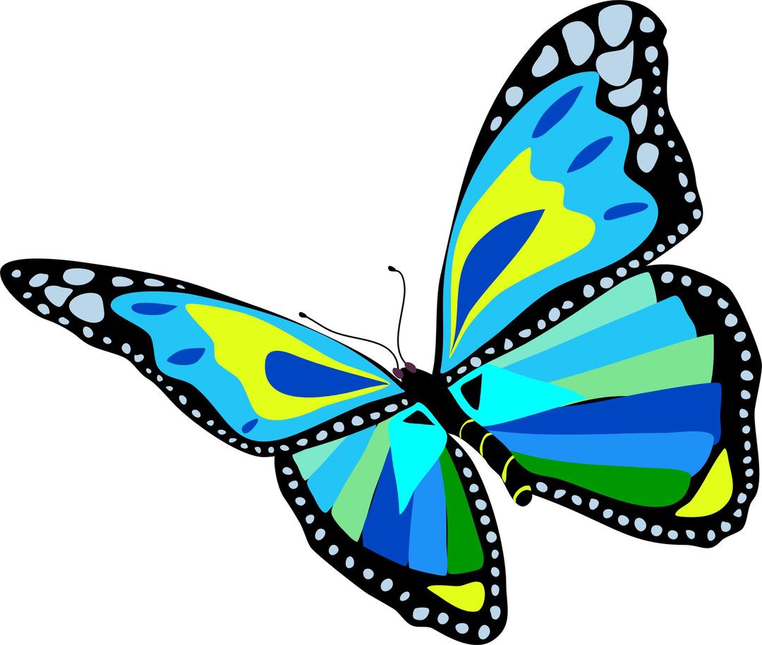 Flying Blue Butterfly png transparent